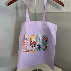 Literary Escapes Lavender Tote Bag